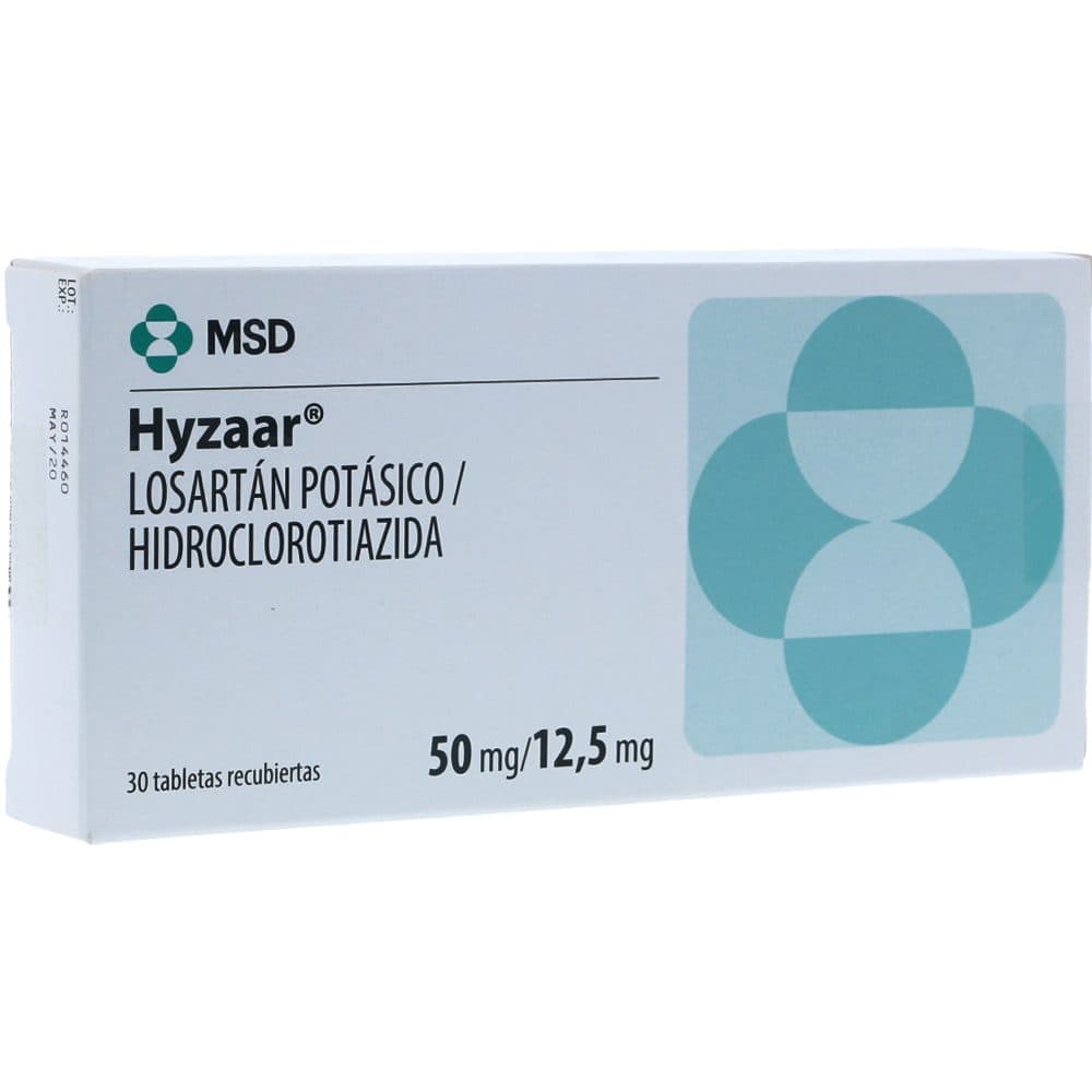 Hyzaar 50Mg+12.5Mg Caja X 30 Tabletas
