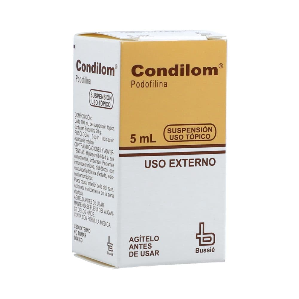 Condilom Podofilina Solución Tópica 20% Frasco X 5Ml