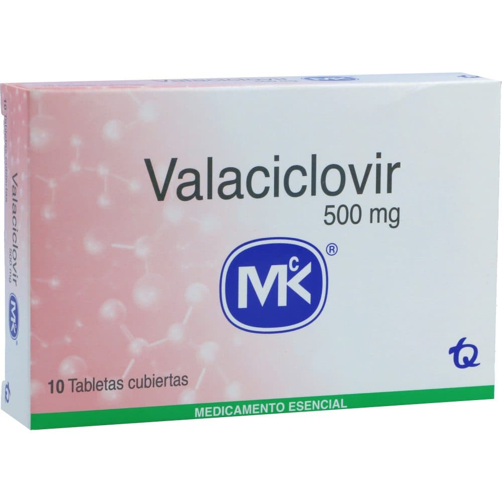 Valaciclovir Mk 500Mg Caja X 10 Tabletas Recubiertas
