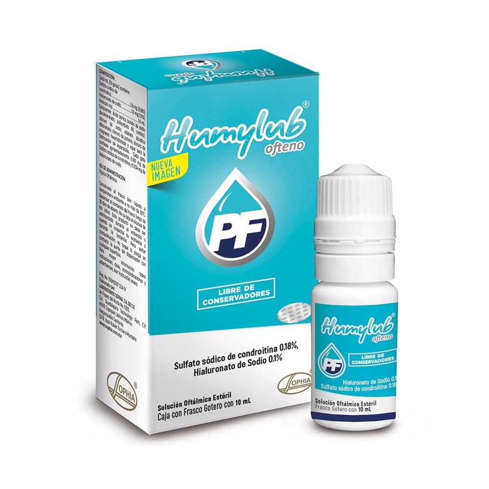 Humylub Ofteno Pf (0,18+0.1)% Frasco X 10 Ml Solución Oftalmica