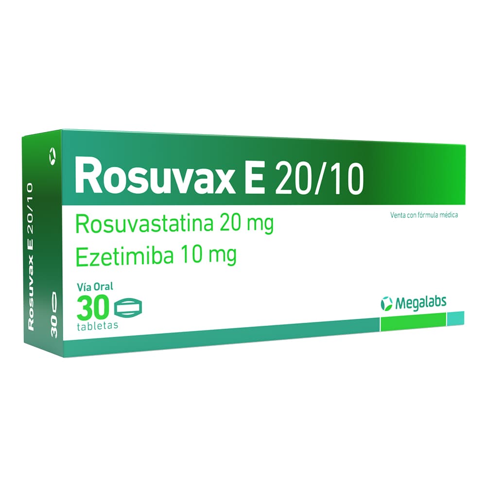 Rosuvax E Tabletas Recubiertas (10+20)Mg Caja X 30