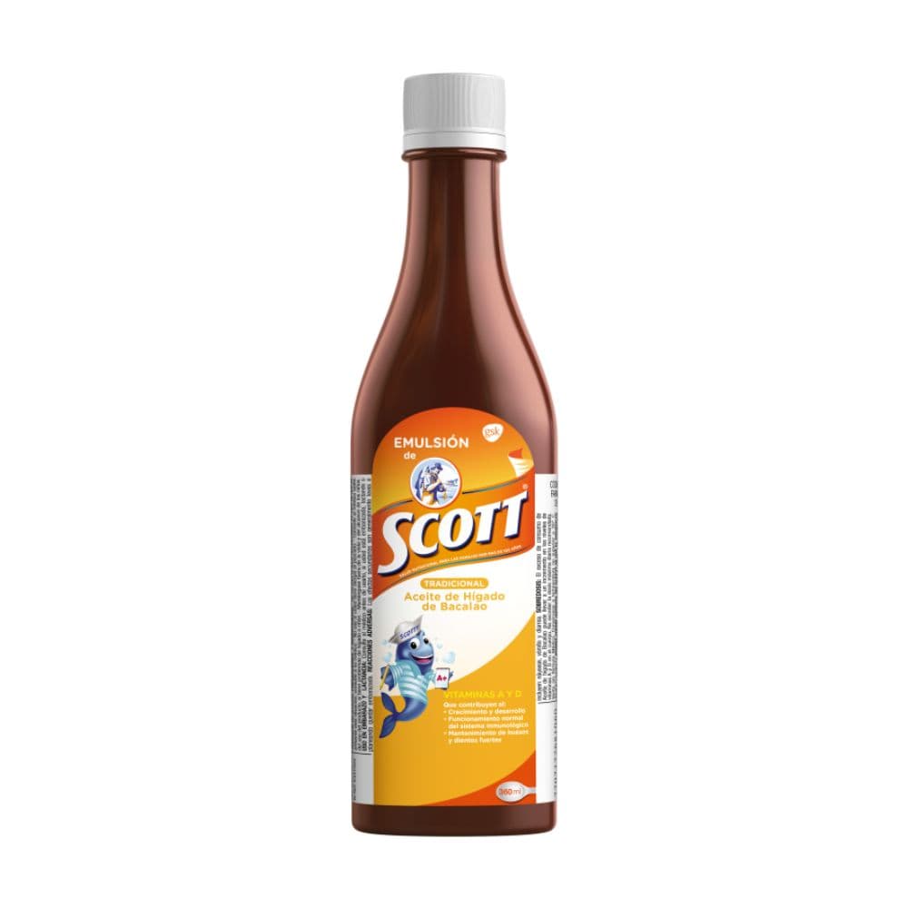 Emulsión Scott Tradicional (26625+2662.5)Ui/100Ml Frasco X 360Ml
