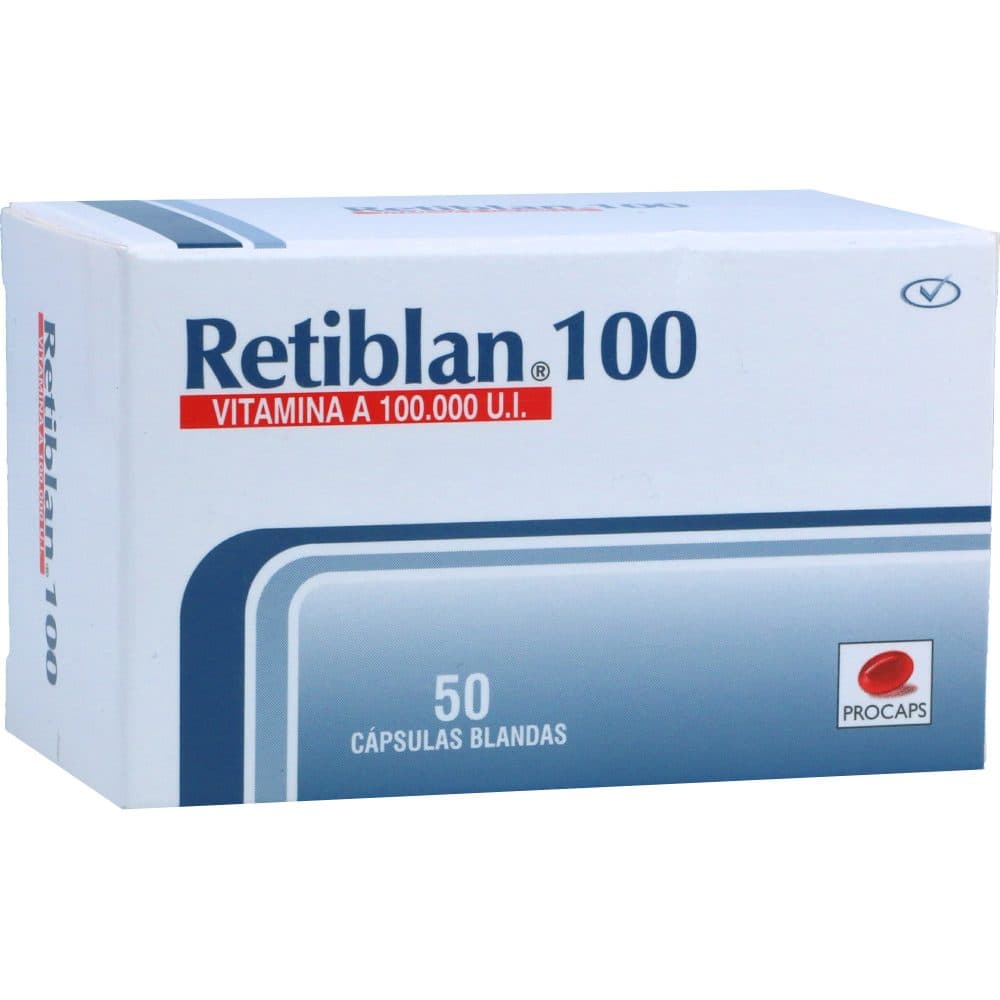 Retiblan 100 Vitamina A Cápsulas Blandas Caja X 50