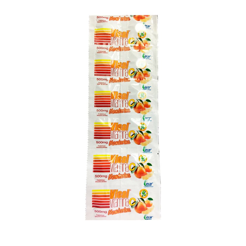 Vical Tabletas Masticables Sabor A Mandarina Blíster X 12