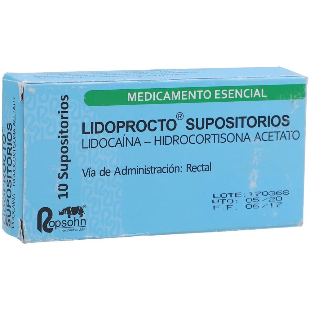Lidoprocto Supositorios Caja X 10