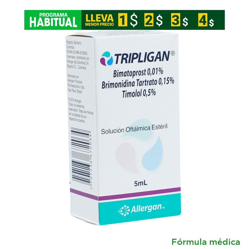Tripligan Solución Oftalmológica Frasco X 5Ml