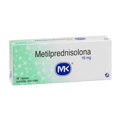 Metilprednisolona 16 Mg Tableta Recubierta Caja X 10
