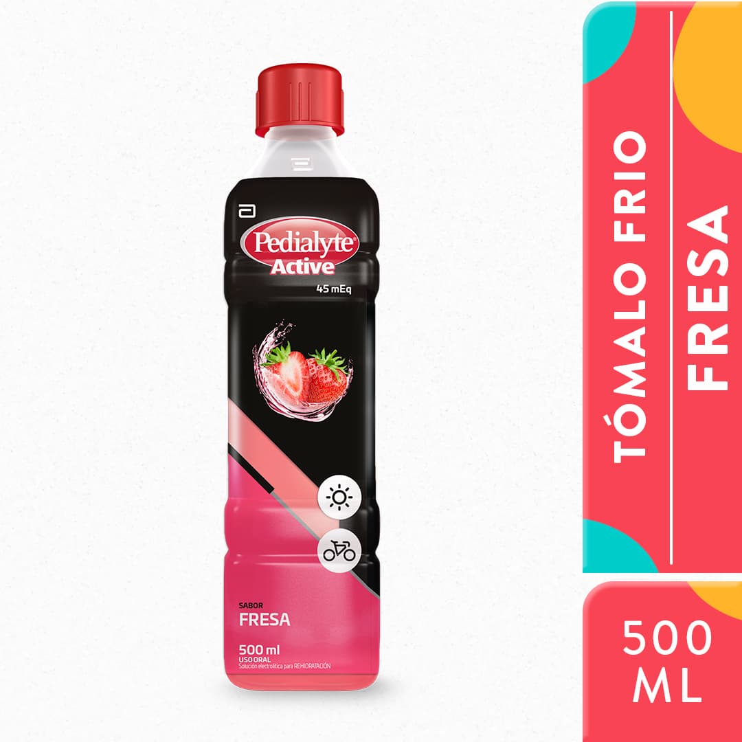 Suero Rehidratante Pedialyte Active 45 Fresa 500 Ml