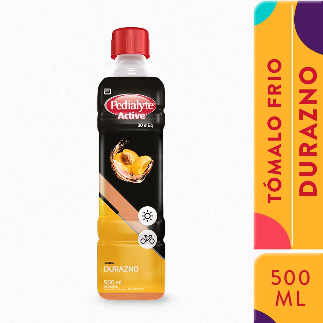 Suero Rehidratante Pedialyte Active 30 Durazno 500 Ml