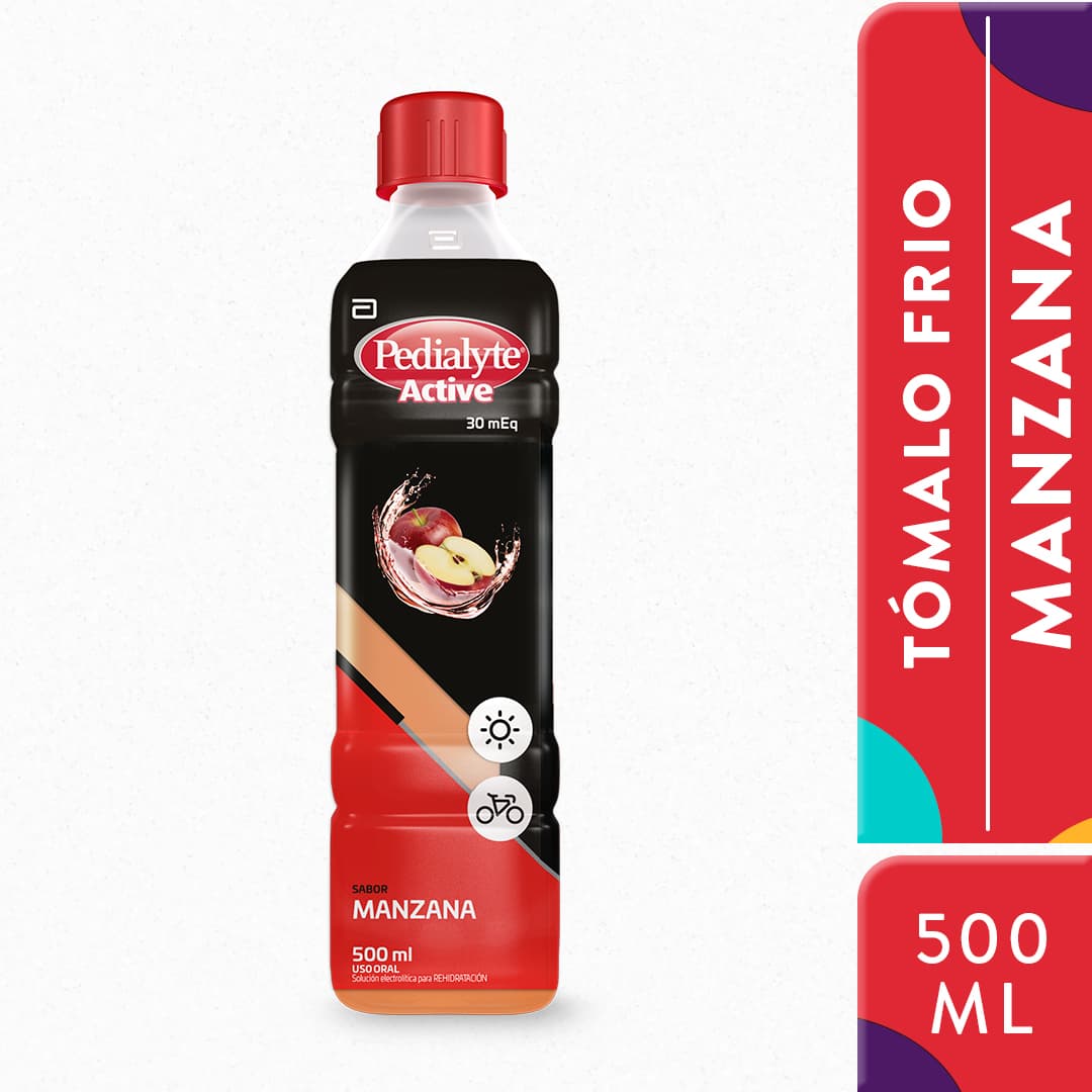 Suero Rehidratante Pedialyte Active 30 Manzana 500 Ml