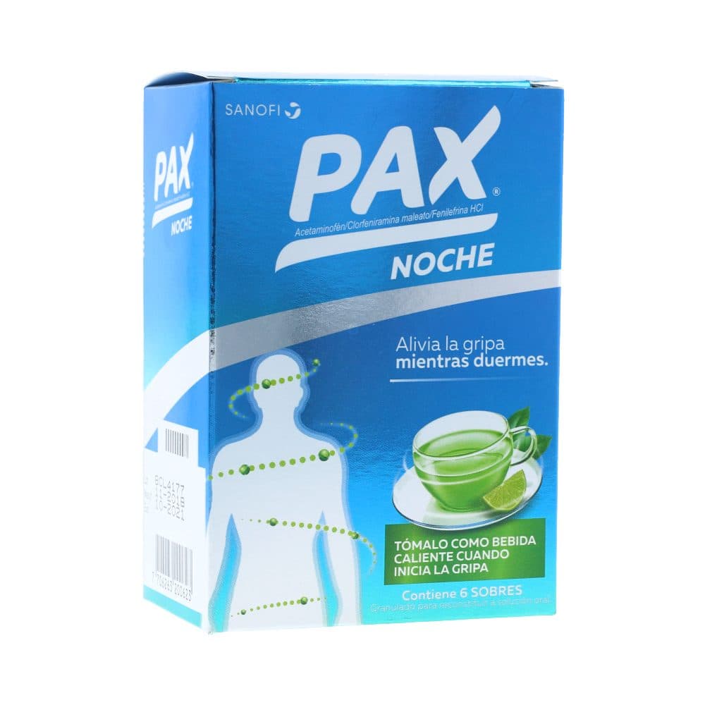 Pax Noche Caja X 6 Sobres Granulos Limon