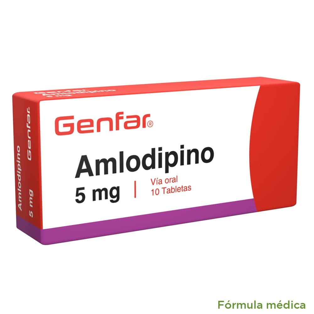 Amlodipino 5Mg Tabletas Caja X 10 Genfar