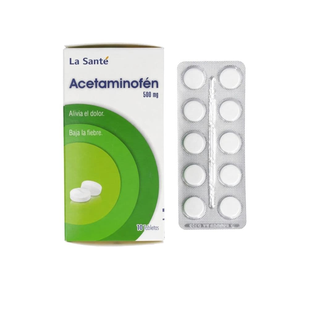 Acetaminofén La Santé de 500 mg x 10 Tabletas