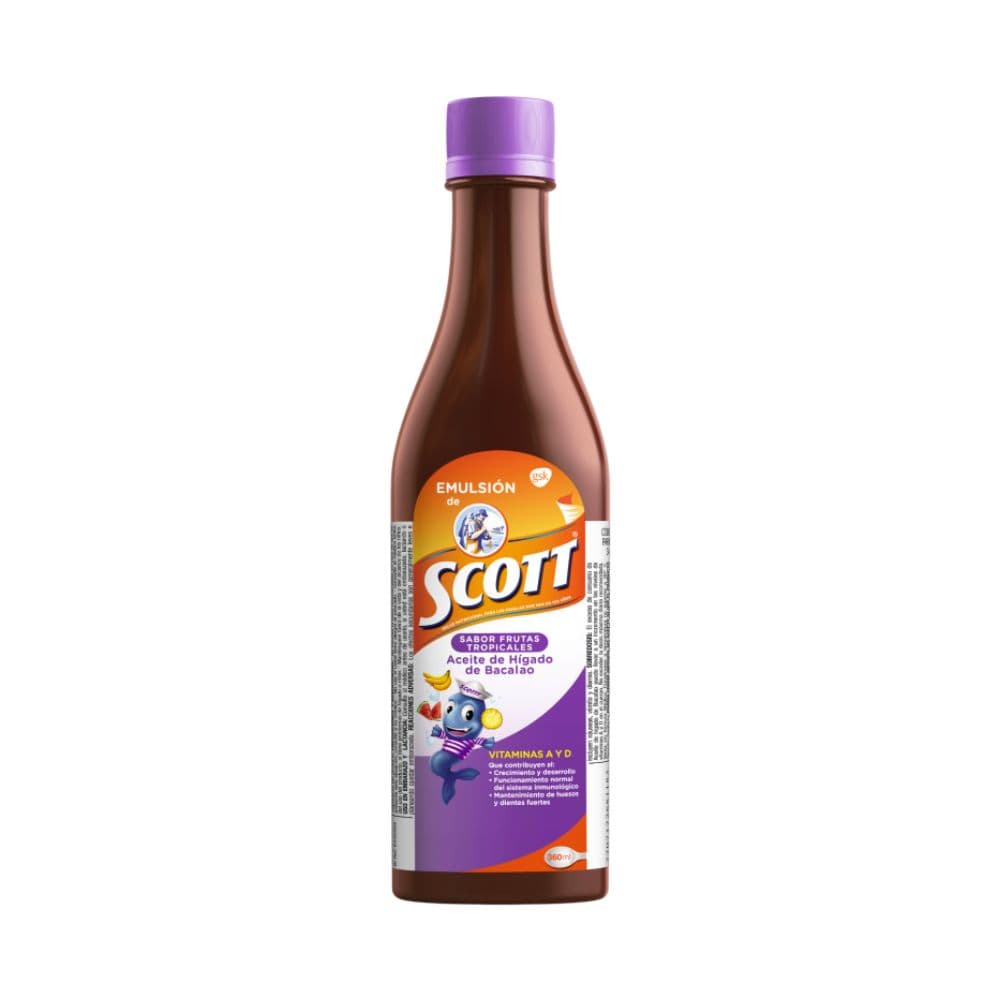Emulsión Scott Oral Sabor Frutas Tropicales Frasco X 360Ml