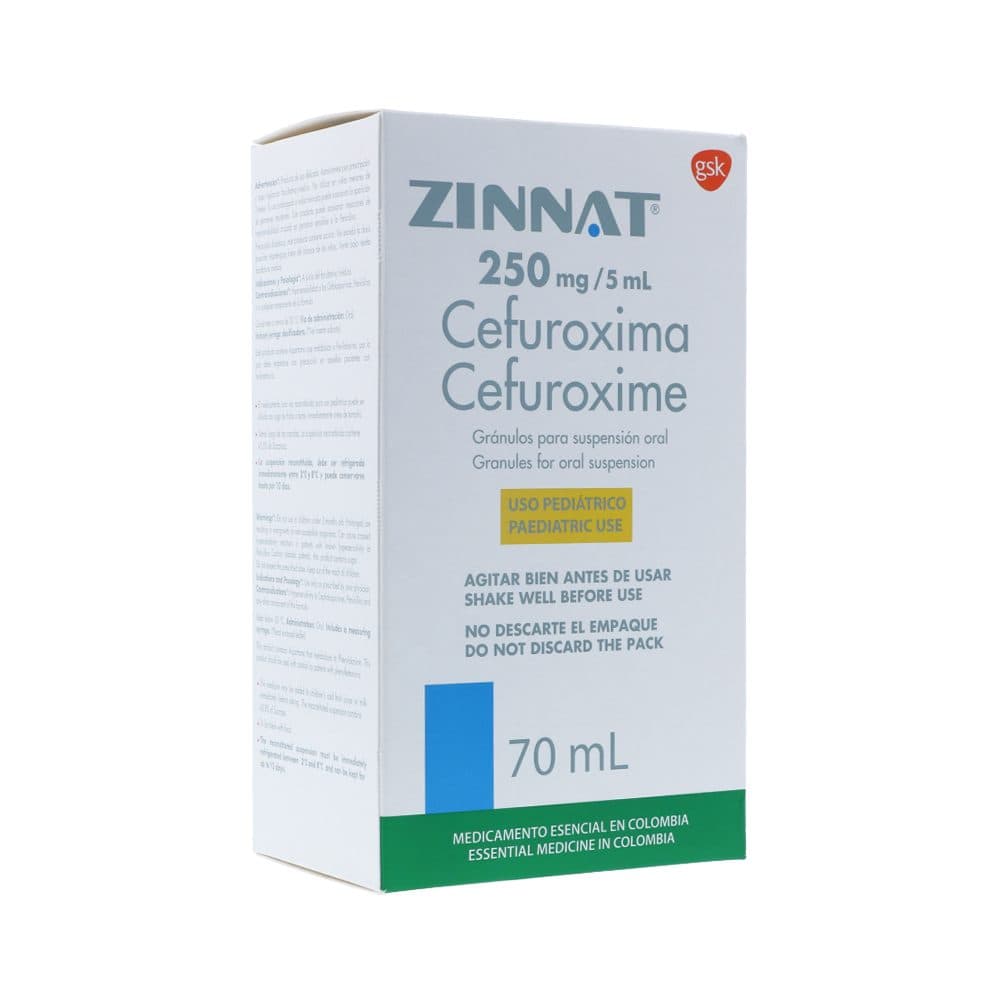 Zinnat 250Mg/5Ml Suspensión Oral Frasco X 70Ml