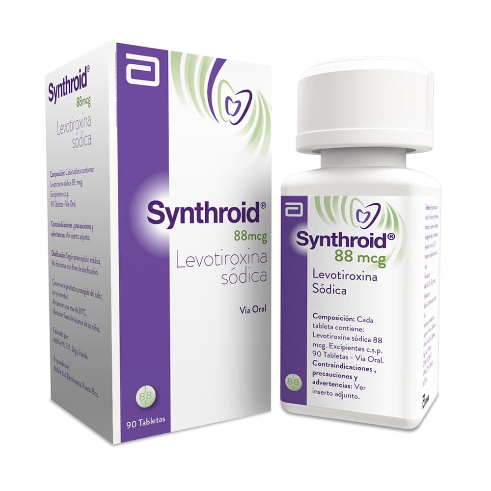 Synthroid Tabletas 88Mcg Frasco X 90