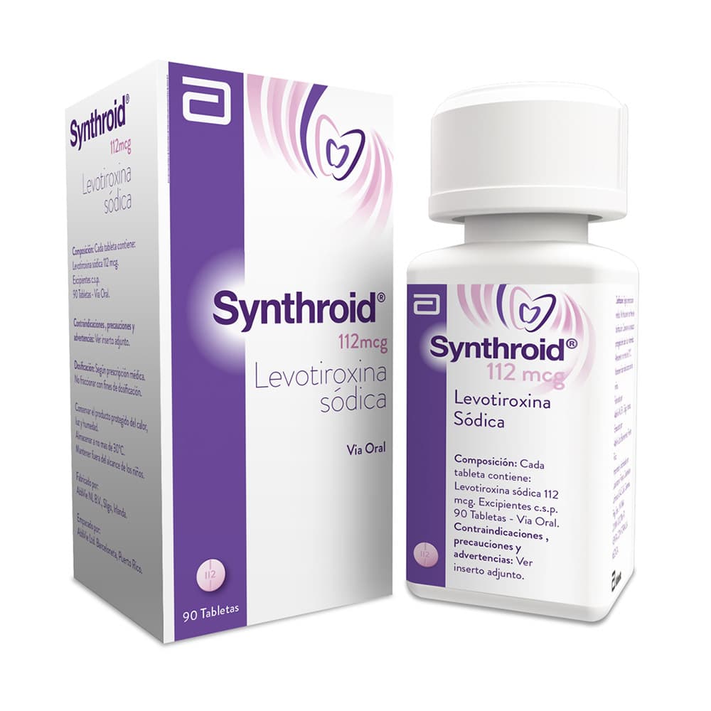 Synthroid Tabletas 112Mcg Frasco X 90
