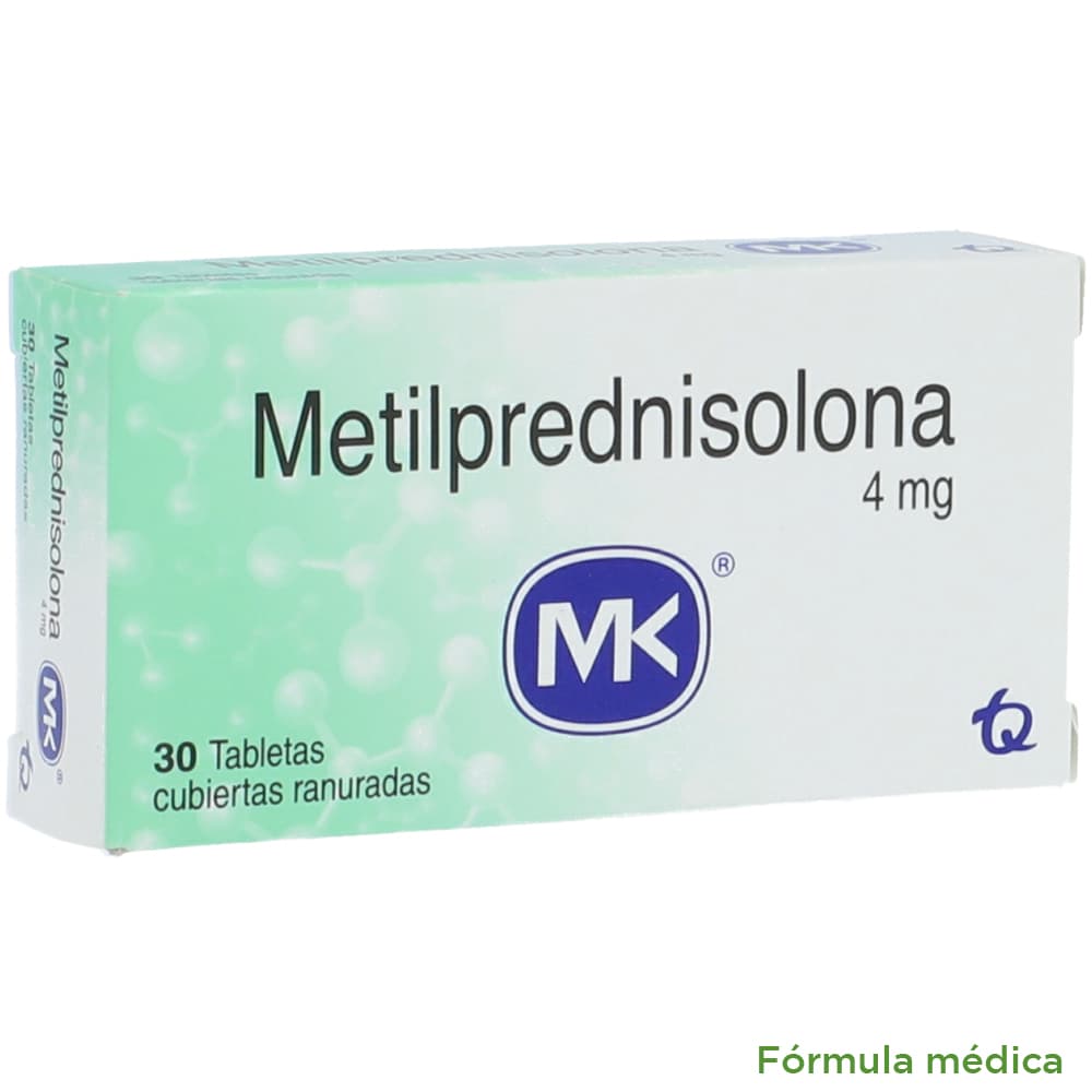 Metilprednisolona 4Mg Tableta Recubierta Mk® Caja X 30