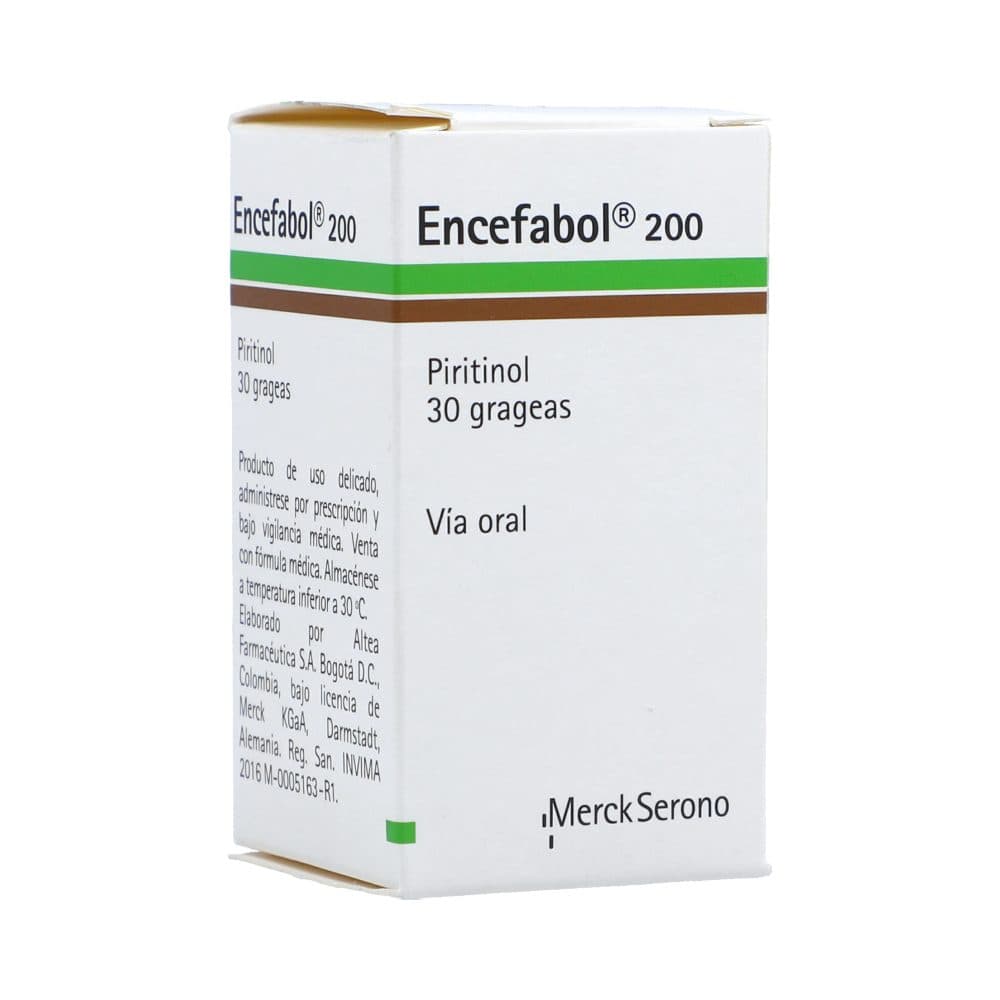Encefabol Grageas 200Mg Frasco X 30