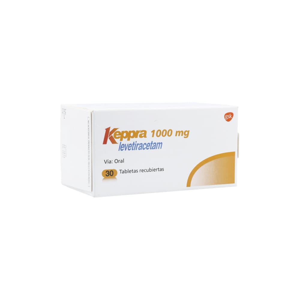 Keppra 1000Mg Caja X 30 Tabletas Recubiertas