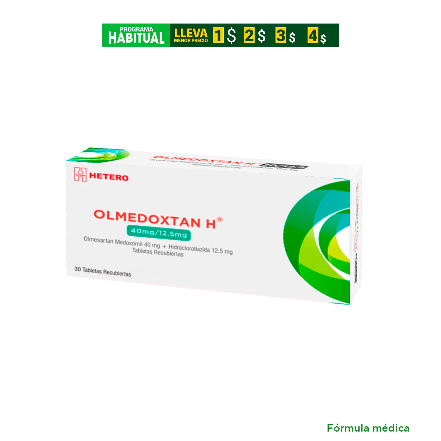 Olmedoxtan H (12.5+40)Mg Tabletas Recubiertas Caja X 30