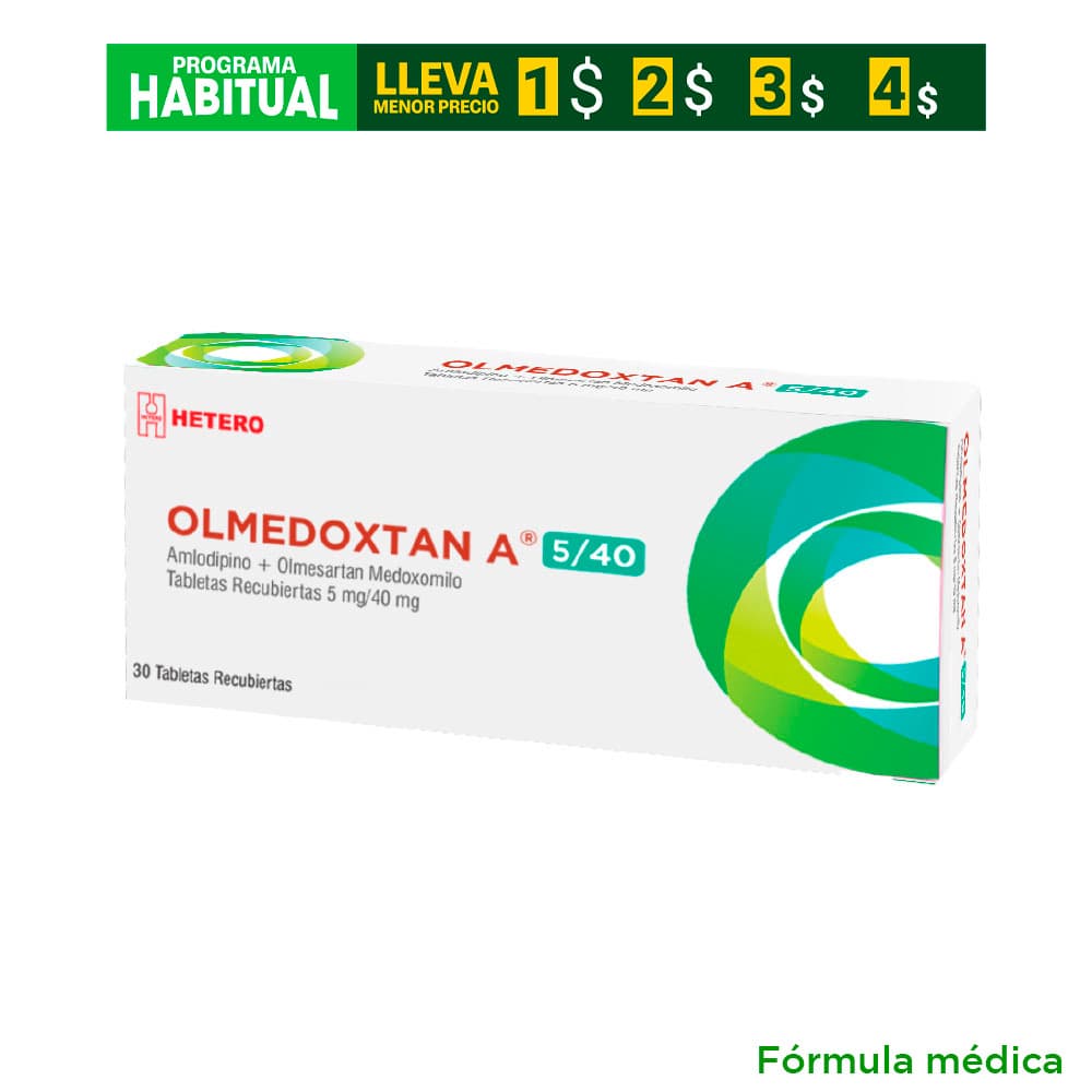 Olmedoxtan A (5+40)Mg Tabletas Recubiertas Caja X 30