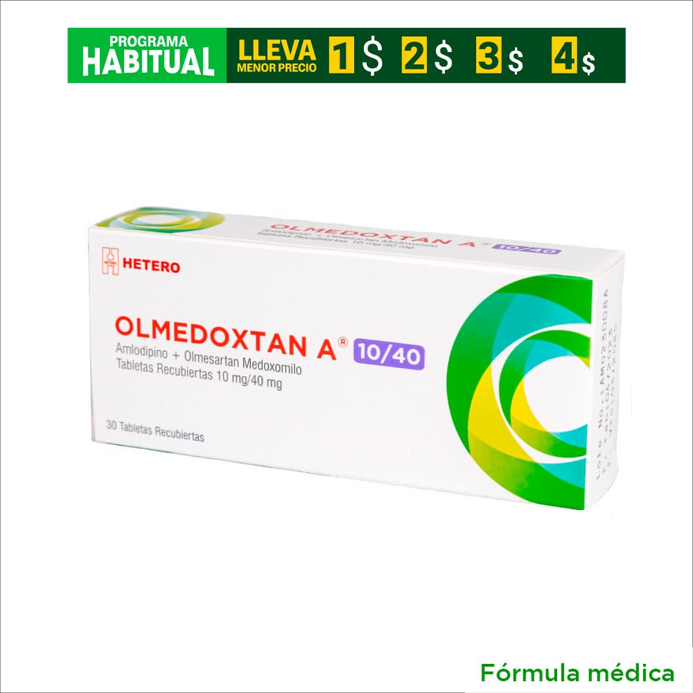 Olmedoxtan A (10+40)Mg Tabletas Recubiertas Caja X 30