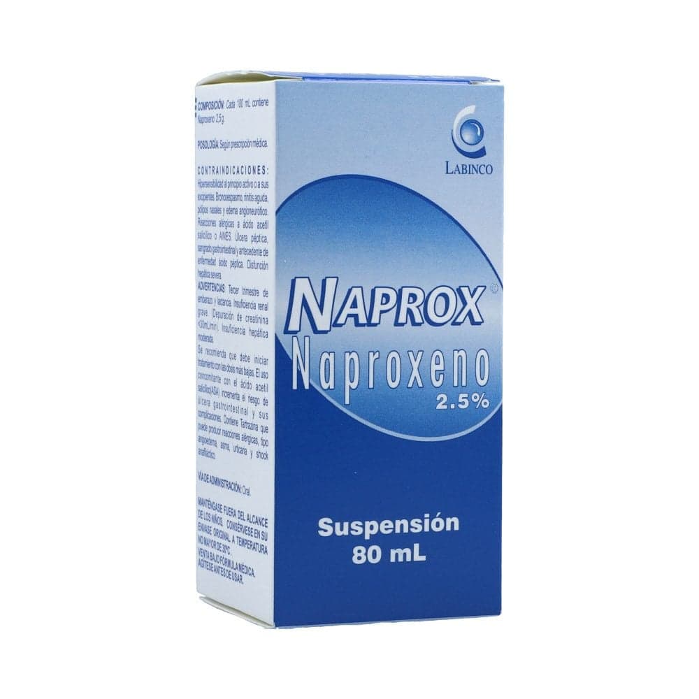 Naprox 125Mg/5Ml Susp Oral Frasco X 80Ml