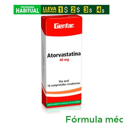 Atorvastatina 40Mg Tabletas Recubiertas Caja X 10 Genfar
