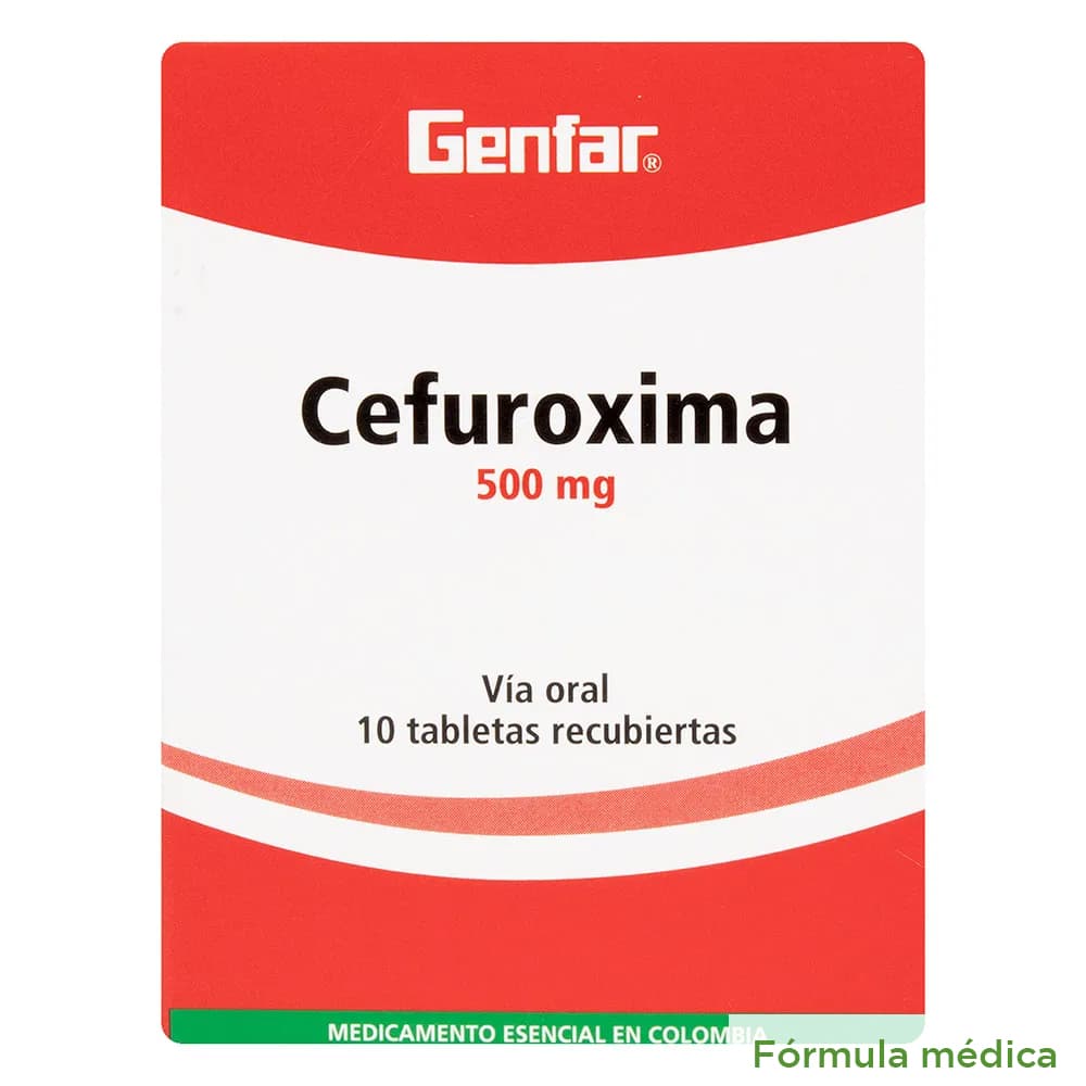 Cefuroxima Genfar 500Mg Caja X 10 Tabletas