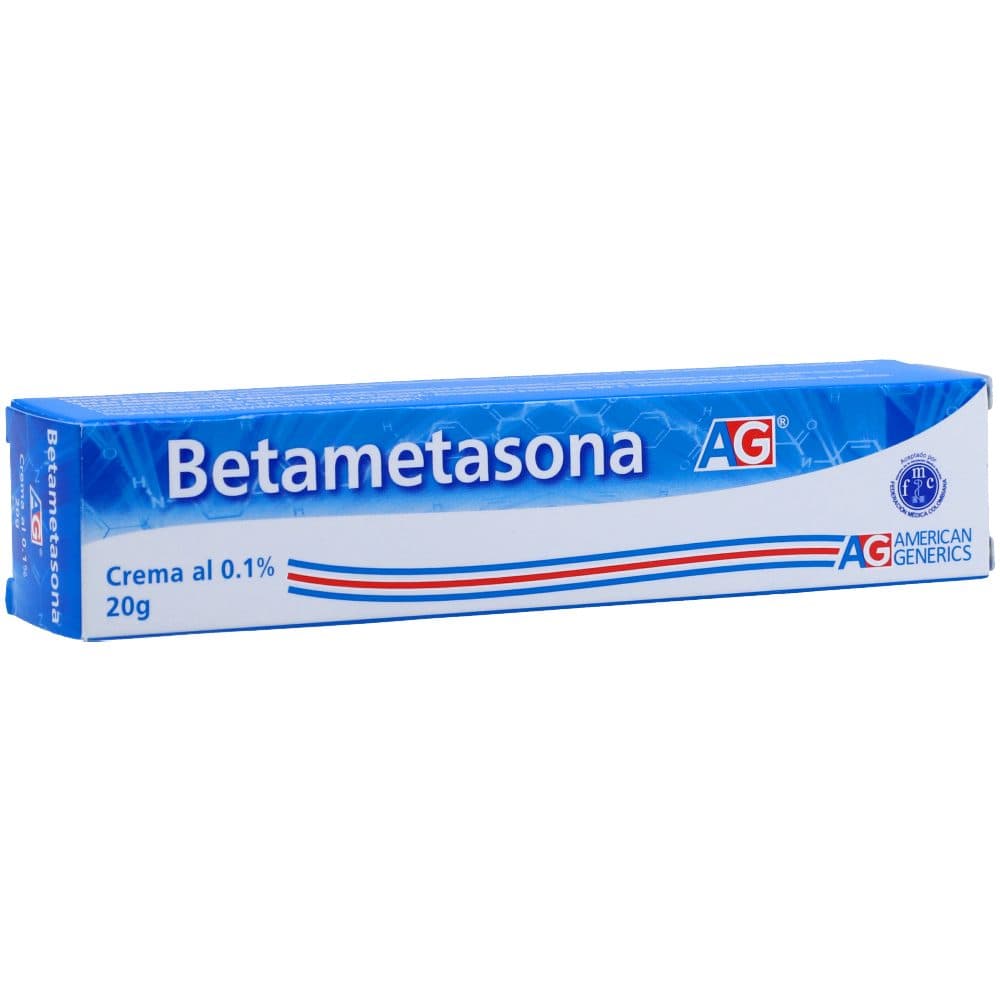 Betametasona 0.1% Crema American Generics Tubo X 20 Gr