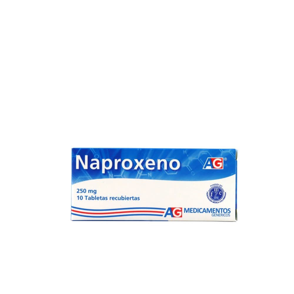 Naproxeno 250Mg Tabletas Recubiertas Caja X 10 Amer Gen