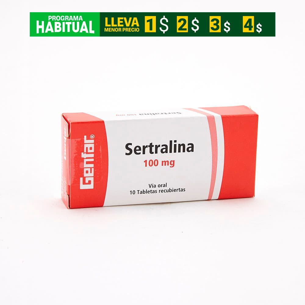 Sertralina Genfar 100Mg Caja X 10 Tabletas