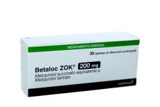 Betaloc Zok 200Mg Caja X 30 Tabletas Liberación Prolongada