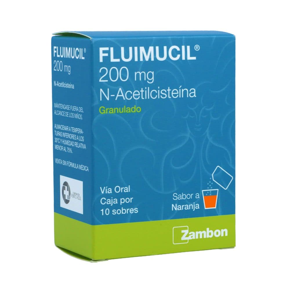 Fluimucil Granulado Sabor A Naranja 200Mg Caja X 10 Sobres