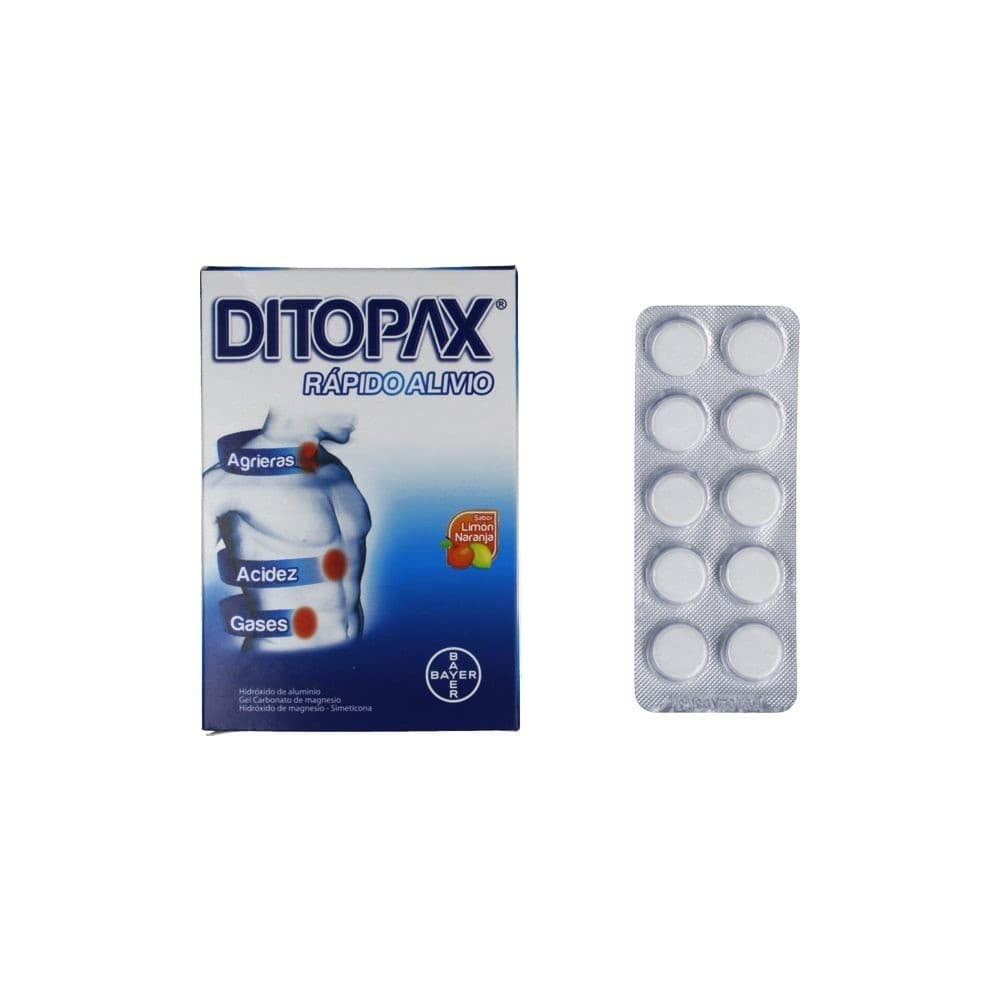 Ditopax Tabletas Masticables Blister X 10 Tabletas