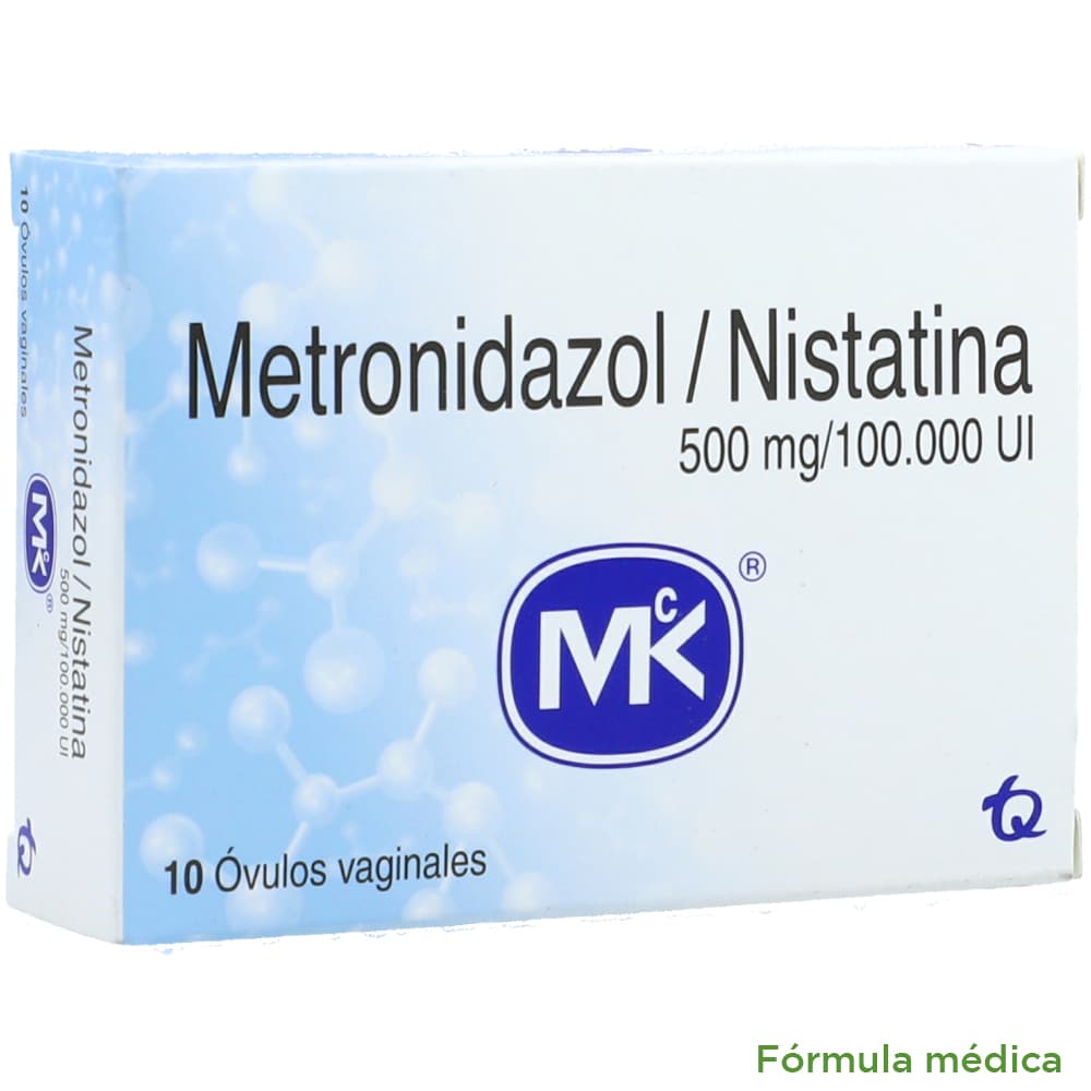 Metronidazol +Nistatina 500 Mg + 100.000 Ui Caja X 10 Óvulos Mk