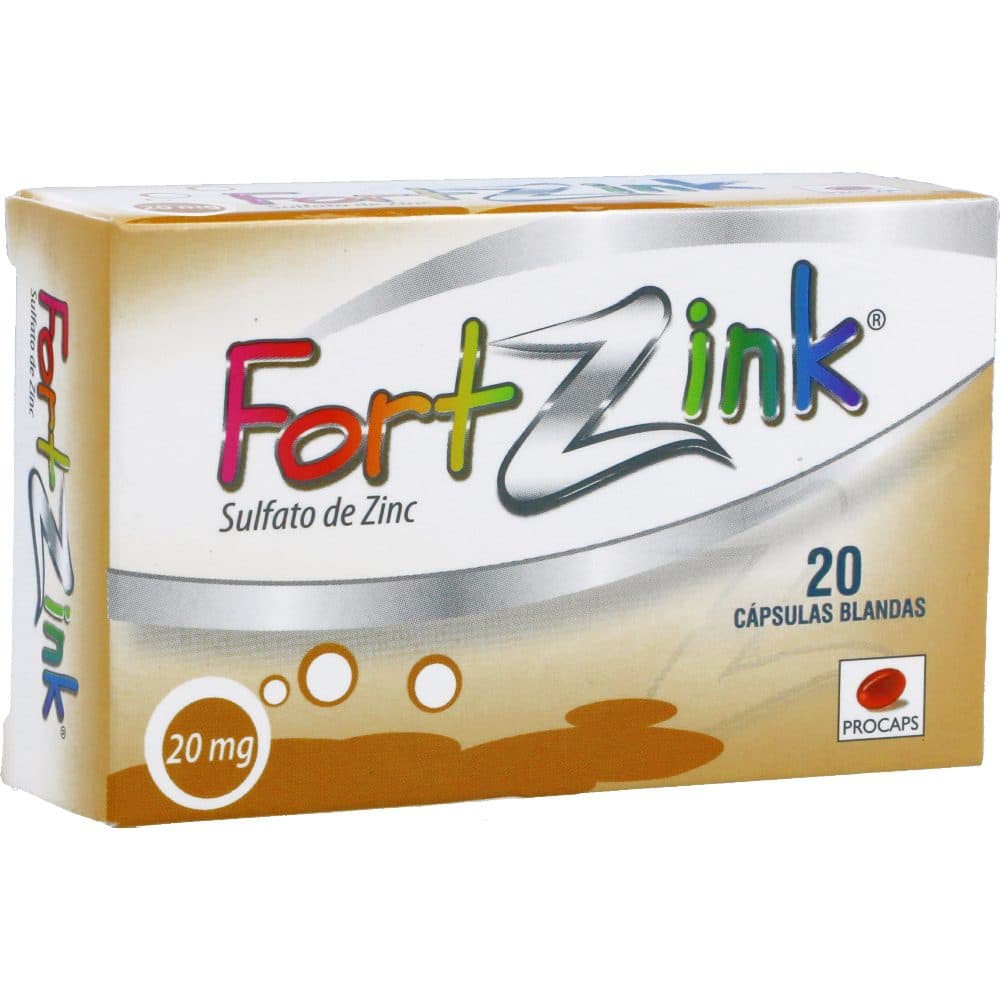 Fortzink Cápsulas Blandas 20Mg Caja X 20