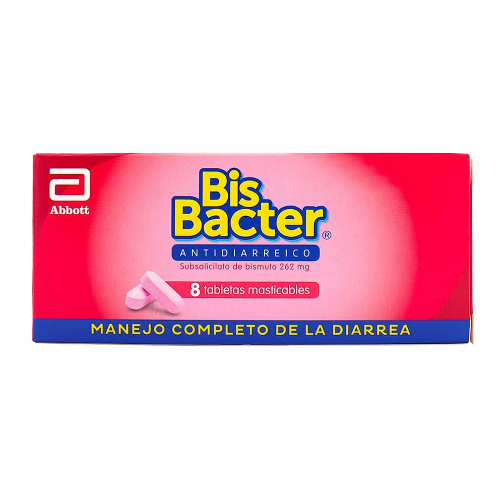 Bisbacter Tabletas Masticables 262Mg Caja X 8