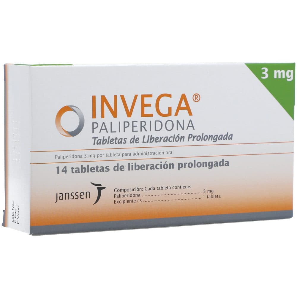 Invega 3Mg Caja X 14 Tabletas Liberación Prolongada