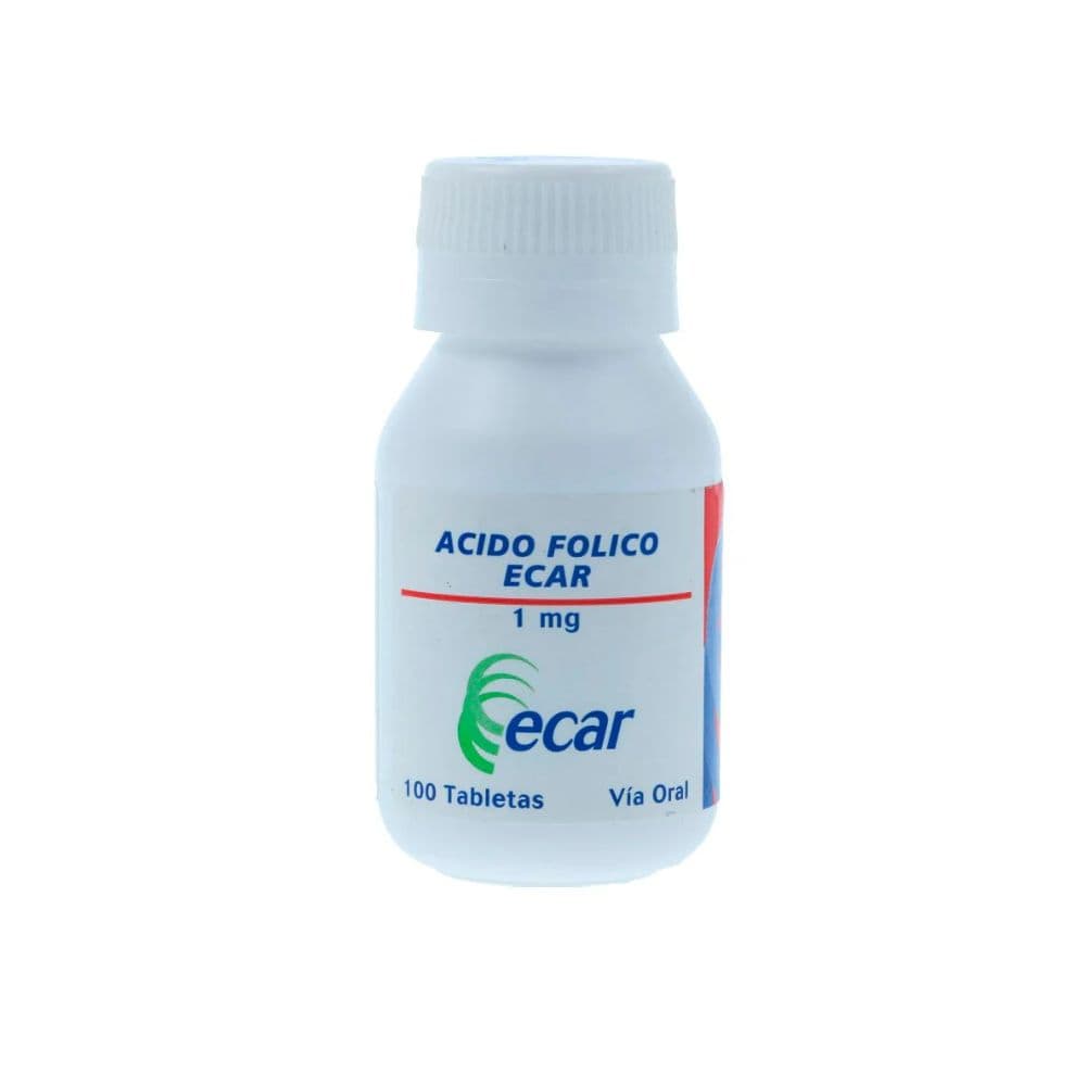 Acido Folico Tabletas 1Mg Frasco X 100