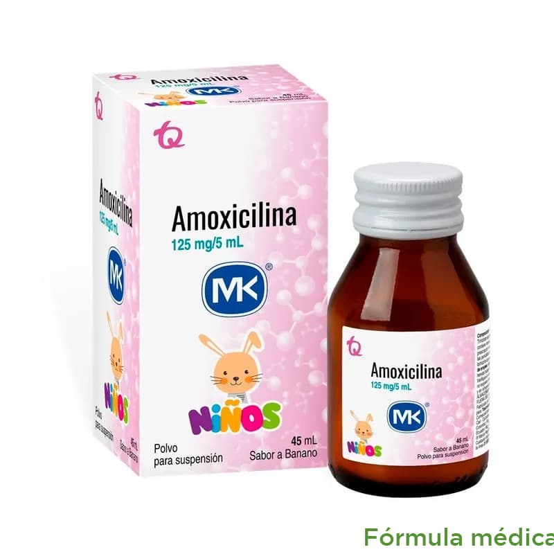 Amoxicilina 125Mg/5Ml(2.5%) Polvo Suspension Oral Frasco X 45Ml Mk