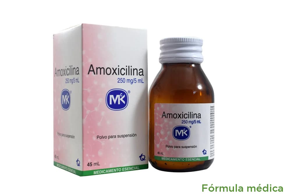 Amoxicilina 250Mg/5Ml(5%) Polvo Suspención Oral Frasco X 45Ml Mk