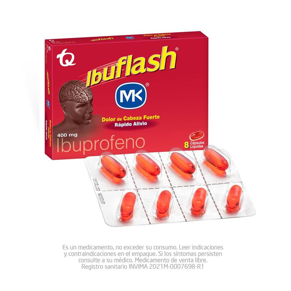 Ibuflash Forte 400Mg Caja X 8 Cápsulas Blandas