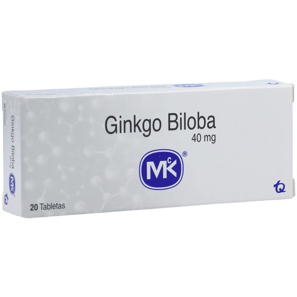 Ginkgo Biloba Mk 40Mg Caja X 20 Tabletas