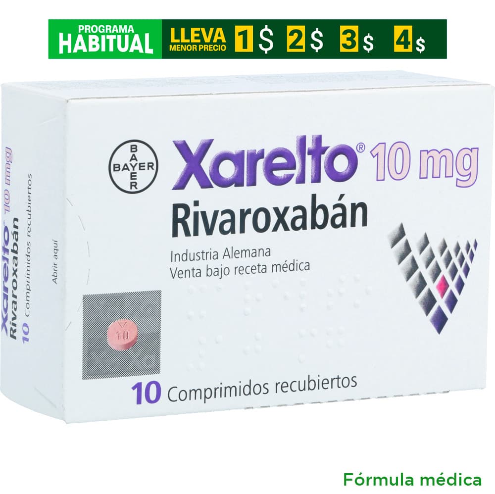 Xarelto Tabletas Recubiertas 10Mg Caja X 10