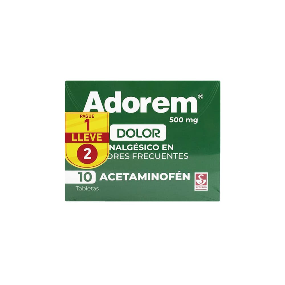 Promo Adorem Pague 1 Lleve 2 500Mg Tabletas Paquete X 1
