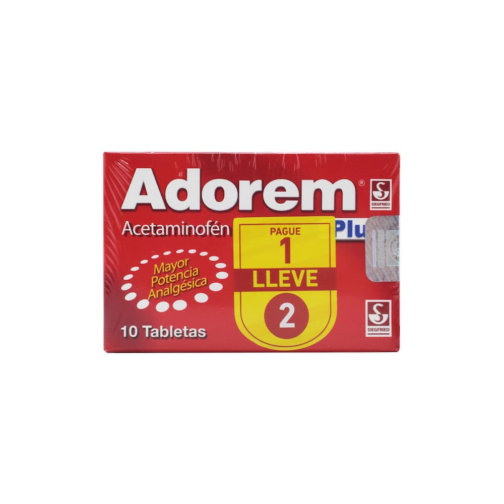 Promo Adorem Plus (500+50)Mg Caja X 10 Tabletas Pague 1 Lleve 2