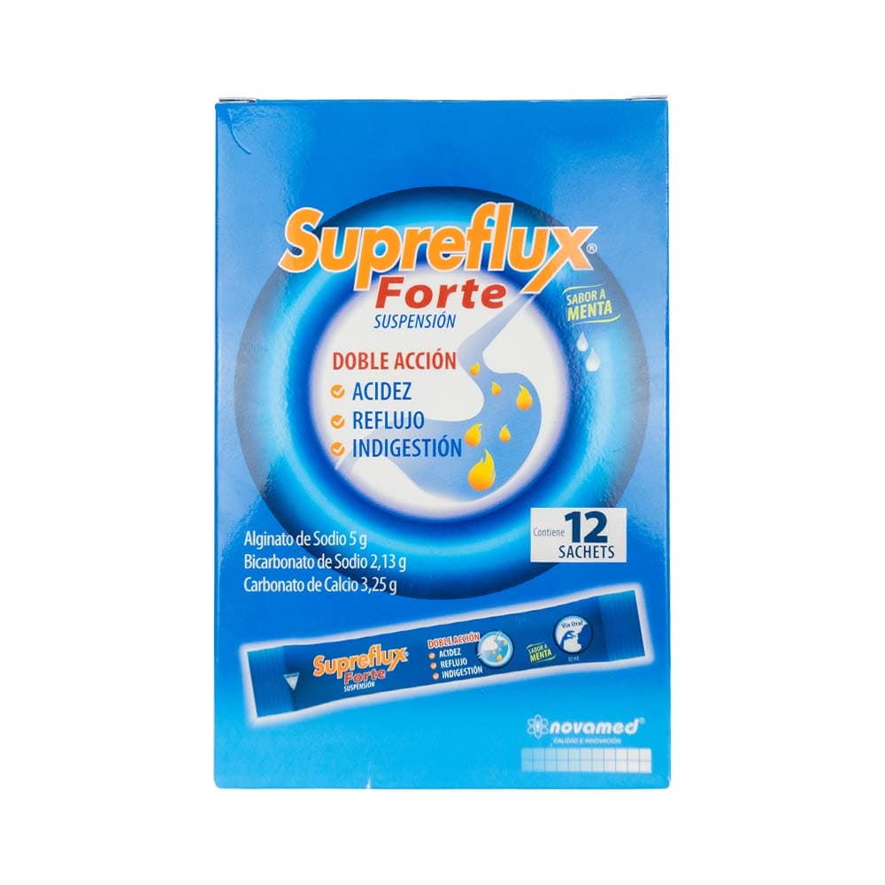 Supreflux Forte Suspensión Doble Acción Sabor A Menta X 1 Sobre X 10Ml