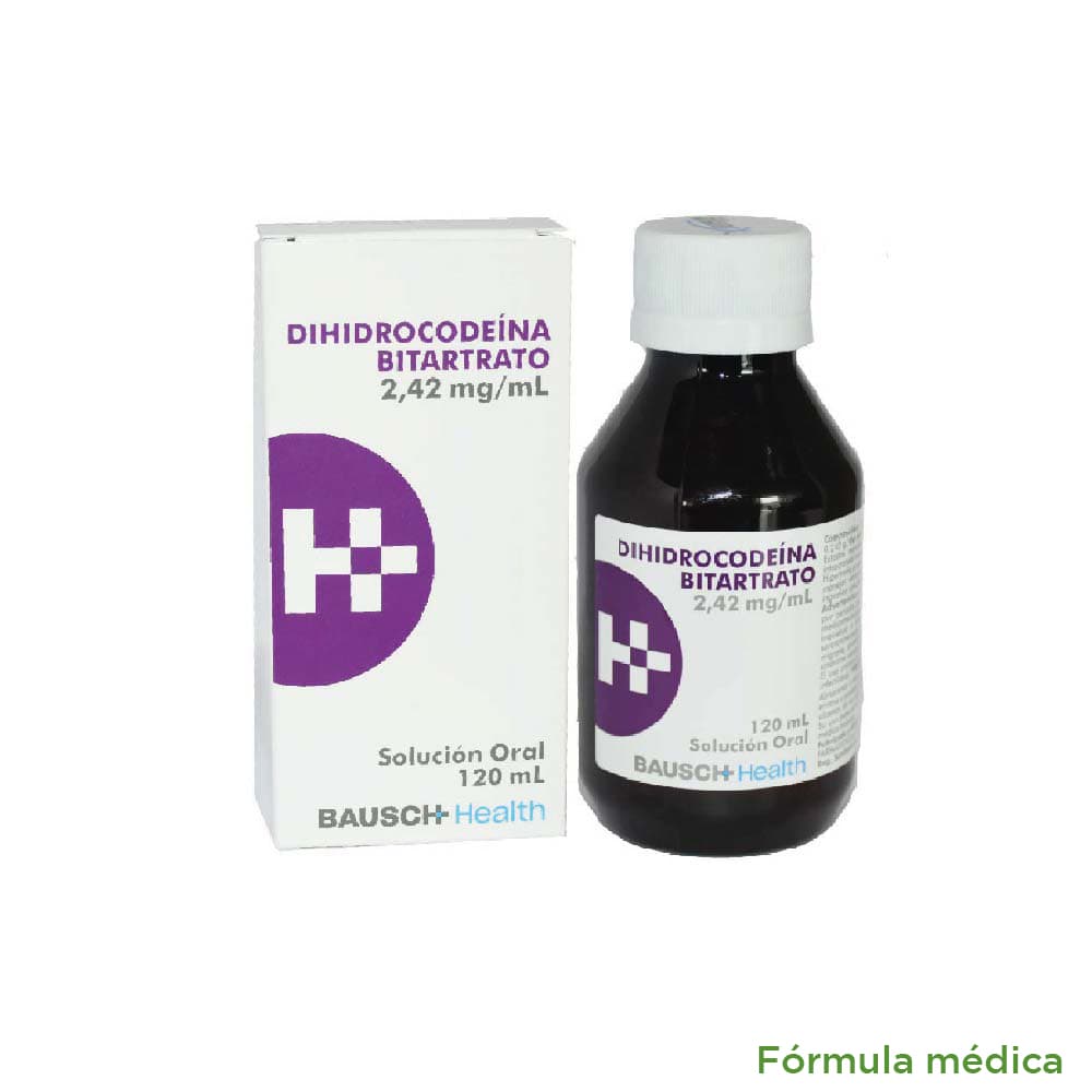 Dihidrocodeina Bitartrato 12.1Mg/5Ml(0.242%) Solucion Oral Frasco X 120Ml Farmatech